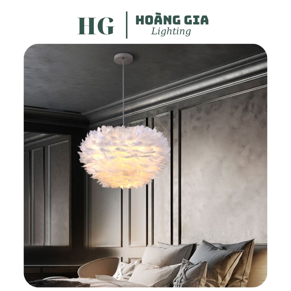 Đèn Decor - Đèn Chùm Phòng Khách-Đèn Lông Vũ Bắc ÂU Decor Lighting TN329- Tặng Kèm Bóng LED