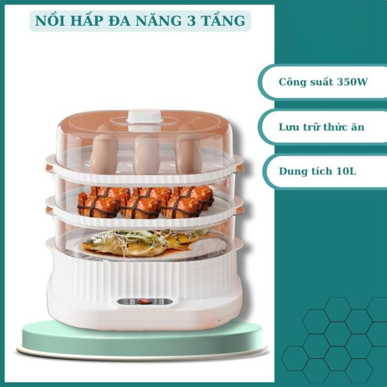 Nồi hấp điện 3 tầng Sande công suất lơn, nồi hấp 3 tầng, nồi điện hấp, nồi hấp Sande, nồi hấp cách thủy, nồi hấp rau củ quả, nồi hấp, tiết kiệm thời gian cho mọi gia đình