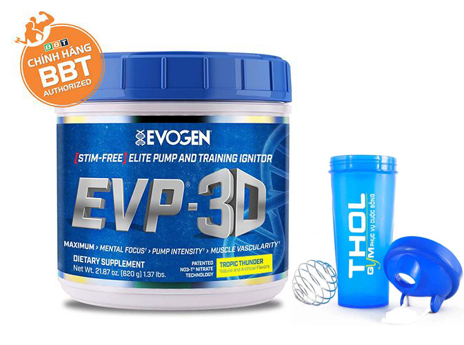 Evogen EVP-3D - Nguồn Năng Lượng Cao - Siêu Tăng Cơ Không Chất Kích Thích - Tropical thunder- 40 liều dùng