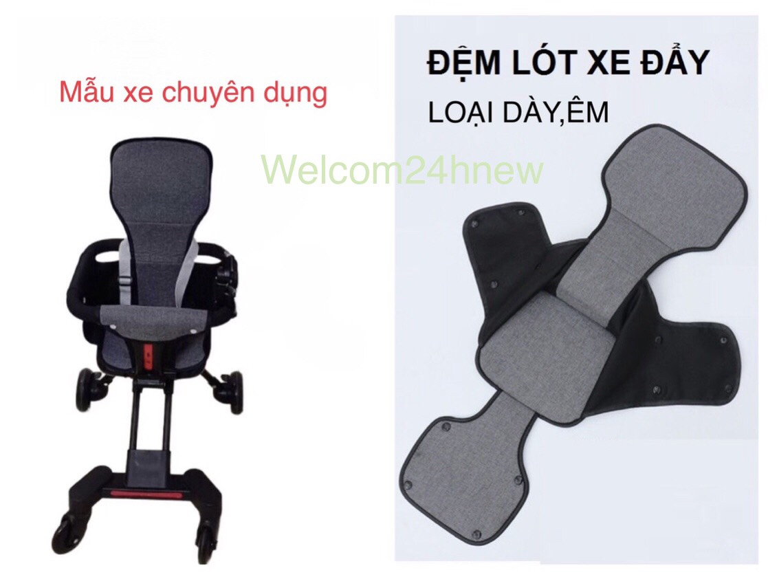 [lOẠI DÀY]Đệm lót xe đẩy gấp gọn giúp bé ngồi êm hơn  , phụ kiện đệm lót, gối đỡ xe đẩy gấp gọn hai chiều