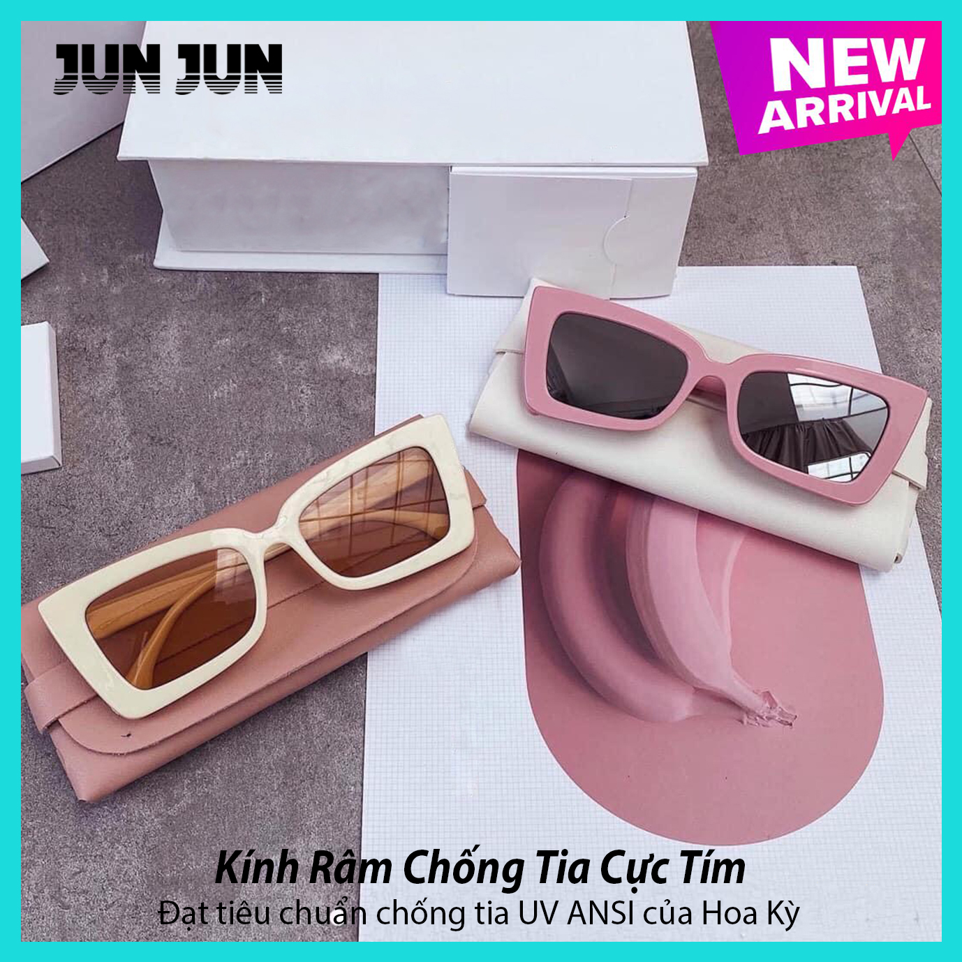 [SIÊU HOT] Kính mát nữ dáng vuông siêu sang chảnh hàng hot 2022- Mắt kính nữ cao cấp siêu phẩm dành cho giới trẻ chống tia UV 5191
