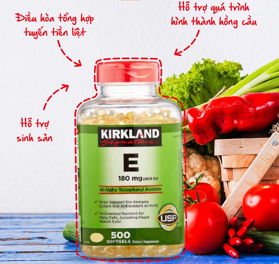 Tặng KHỦNG Viên Uống Kirkland Vitamin E Hỗ Trợ Làm Đẹp Da Và Chống Lão Hoá