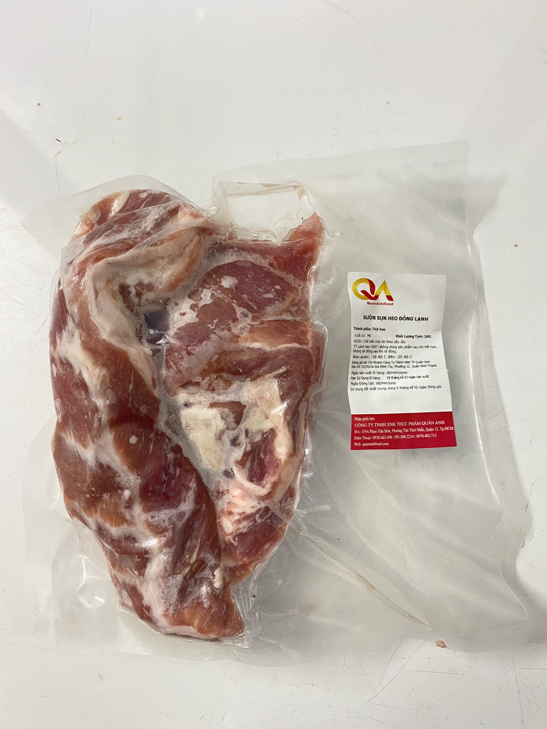 - sườn sụn heo nhập khẩu - túi 1kg