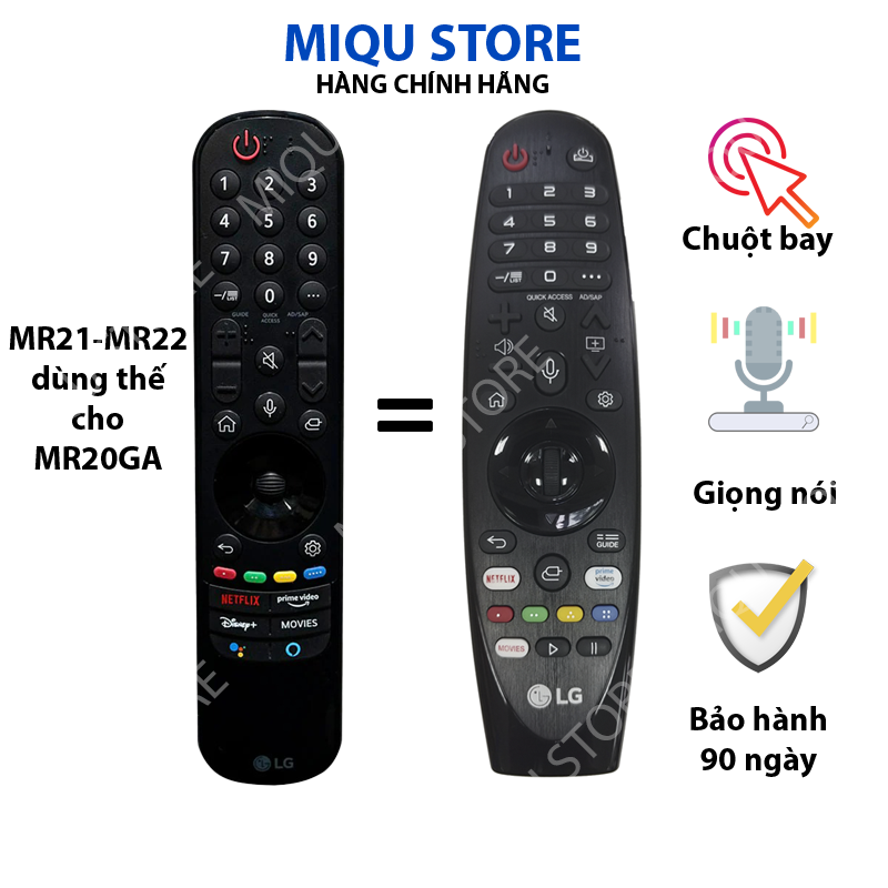 Remote magic LG AN-MR21 MR22 thay thế cho MR20GA, MR19BA, MR18BA smart TV 2020 | Bảo hành 3 tháng