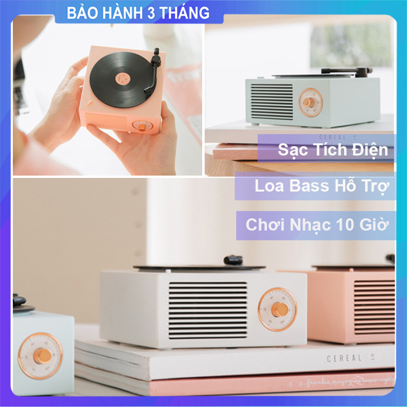Loa bluetooth đĩa than phong cách cổ điển | loa không dây classic loa bass siêu trầm kết nối thẻ nhớ, máy tính