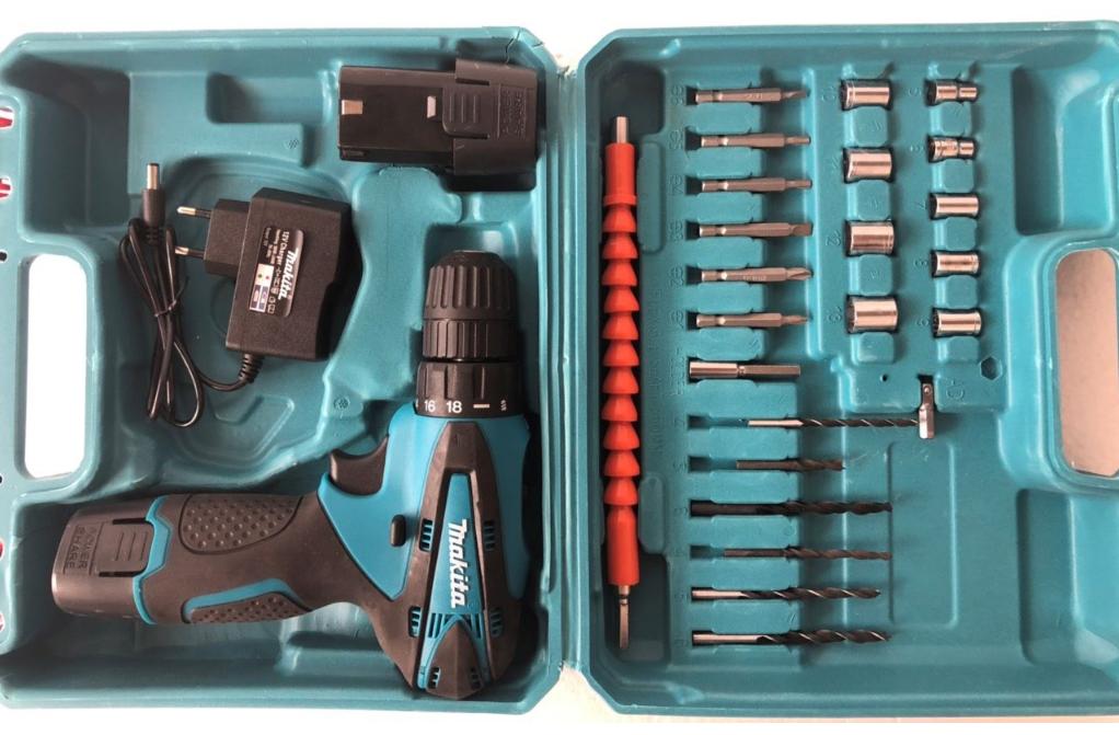 Máy khoan và vặn vít makita df330dwe kèm phụ kiện- chạy pin 12v