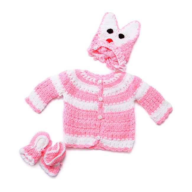 Áo Len + Nón Len + Đôi Vớ Len Cho Bé