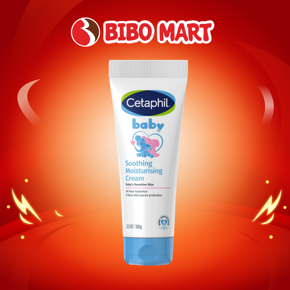 Kem Dưỡng Ẩm Và Làm Dịu Cho Bé Cetaphil Baby Soothing & Moisturising Cream Tuýp 100g - Bibo Mart