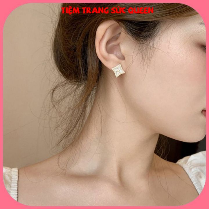 Bông tai nụ hình thoi nhỏ xinh xắn