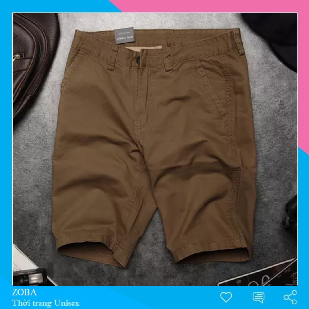 Quần short nam kaki form ôm nhiều màu