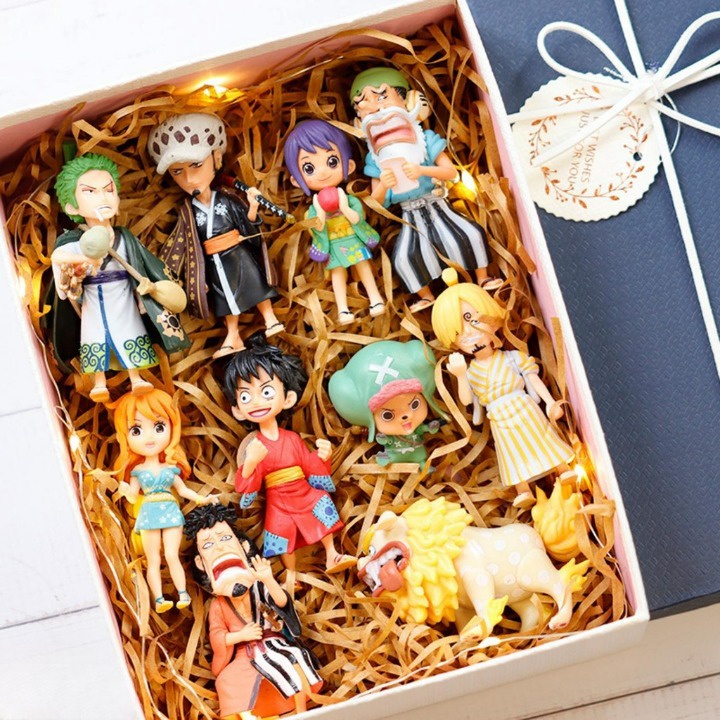 Mô hình one piece WCF team mũ rơm Sanji Zoro Nami Choper Usopp chibi ở wano quốc | Figure anime vua hải tặc