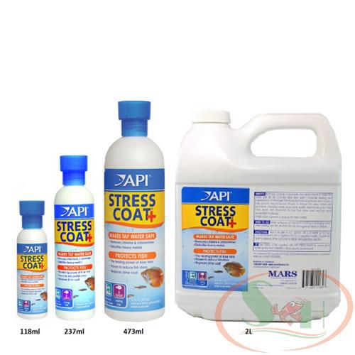 Giảm stress api stress coat 118ml, 237ml, 473ml, 1890ml xử lý nước khử độc dưỡng cá tép cảnh