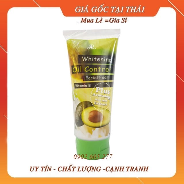 Sữa rửa mặt bơ Whitening Oil Thái Lan, Sữa Rửa Mặt bơ Thái Lan, Sữa rửa mặt Bơ Thái Lan Whitening Oil Control Facial Foam Vitamin E