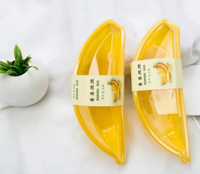 100 Hộp bánh hình chuối – Hộp đựng bánh JM510 hình chuối - hàng có tem kèm theo