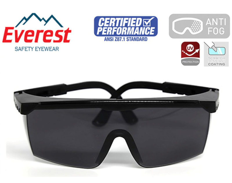 Kính bảo hộ lao động Everest EV105 màu đen