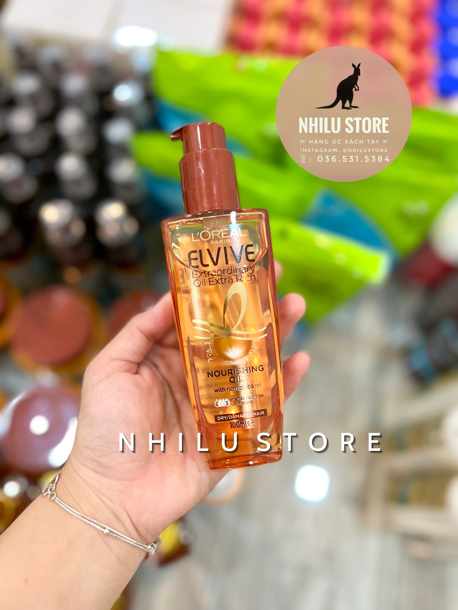 Tinh dầu dưỡng tóc Jojoba Oil Loreal Elvital cho tóc khô xơ - 100ml