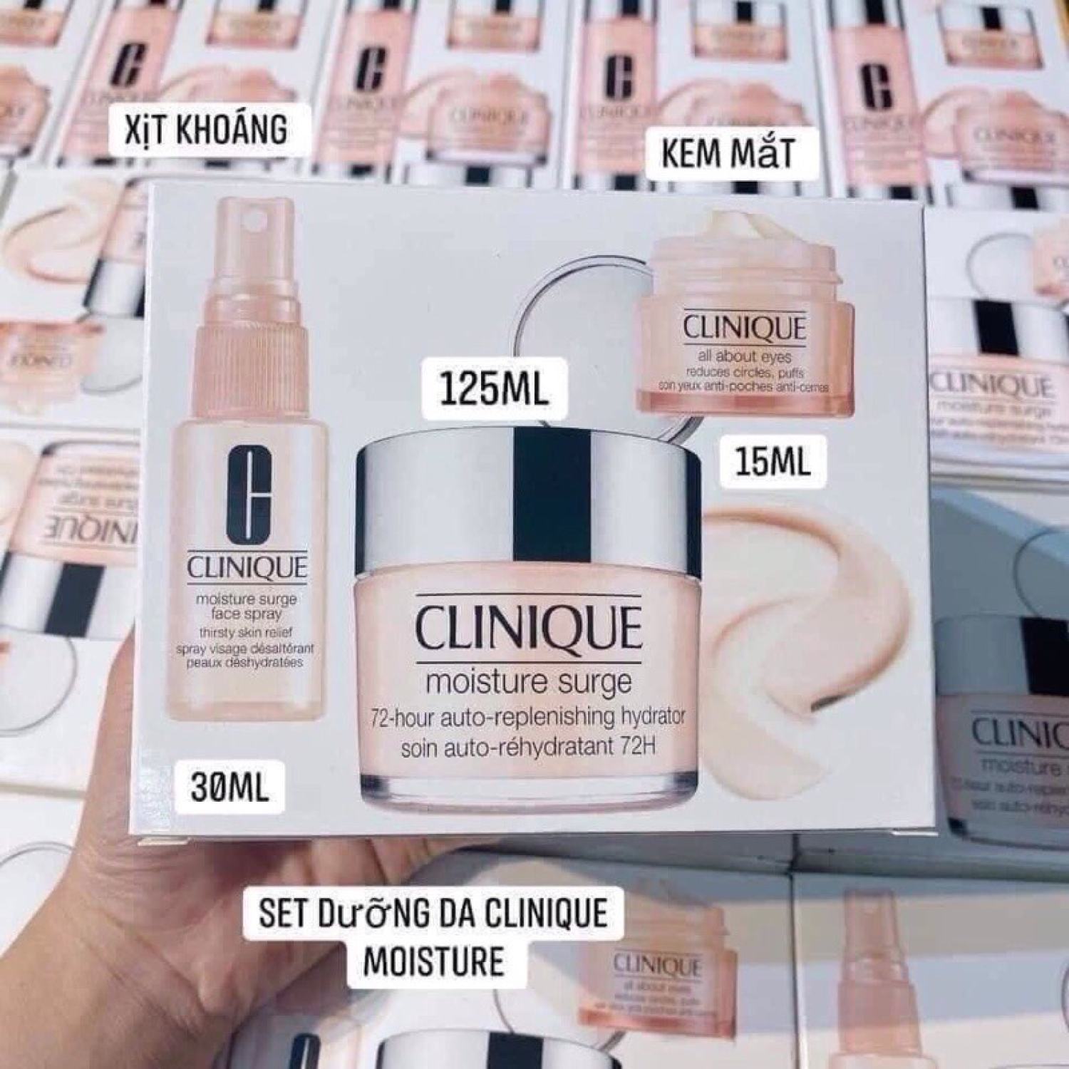 Set Kem dưỡng ẩm Clinique Moisture Surge 100H Fullsize