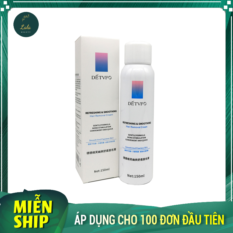 Xịt Tẩy Lông DETVFO (150ml) Tẩy Lông Toàn Thân Dành Cho Mọi Loại Da