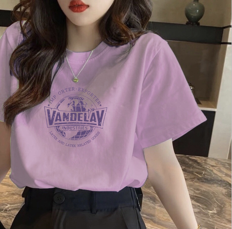 Áo thun áo phông nữ in hình logo cách điệu thun cotton freesize