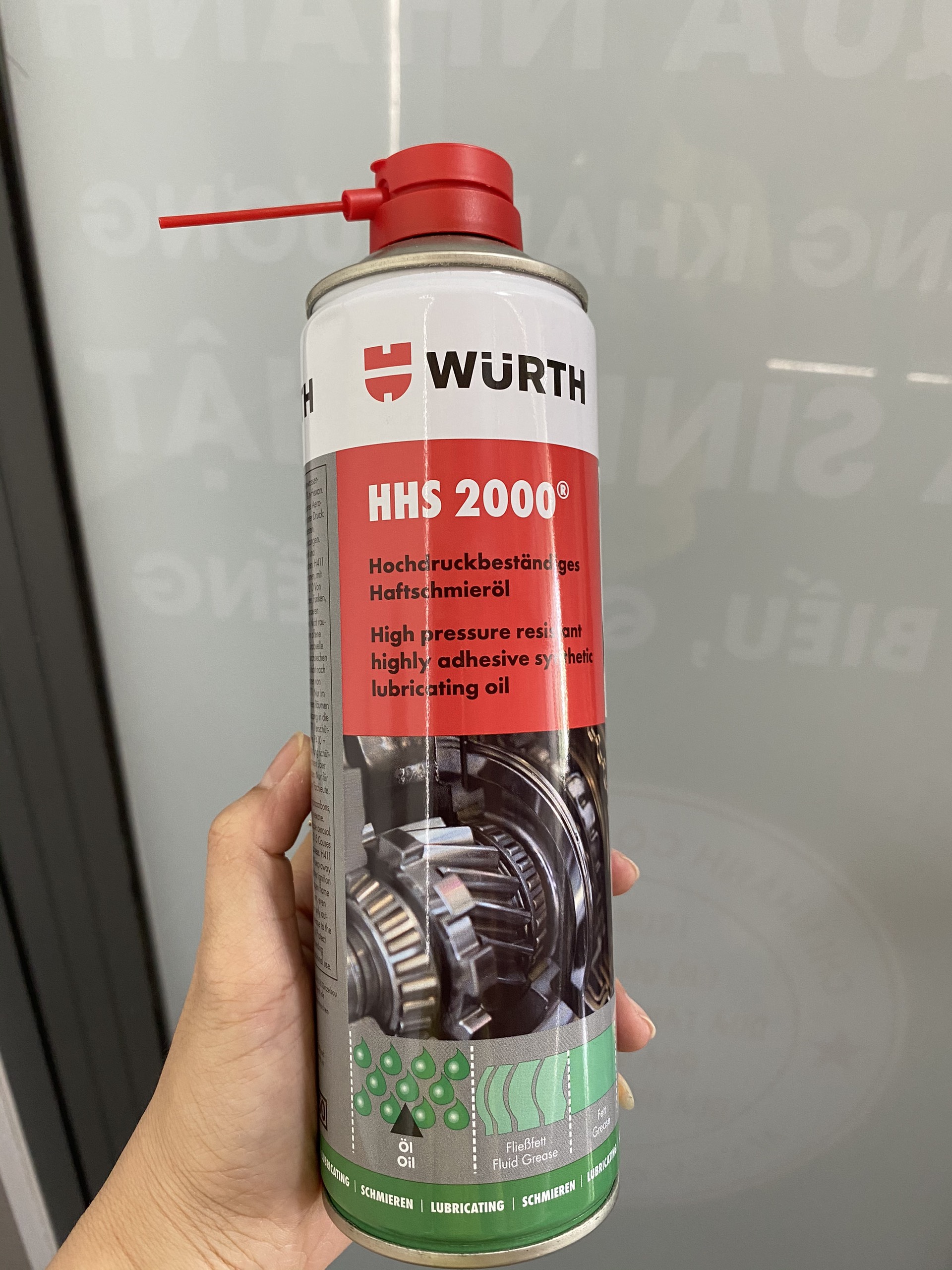 [hcm]mỡ bò nước wurth hhs 2000 bôi trơn chịu nhiệt tốt 500ml made in germany 5