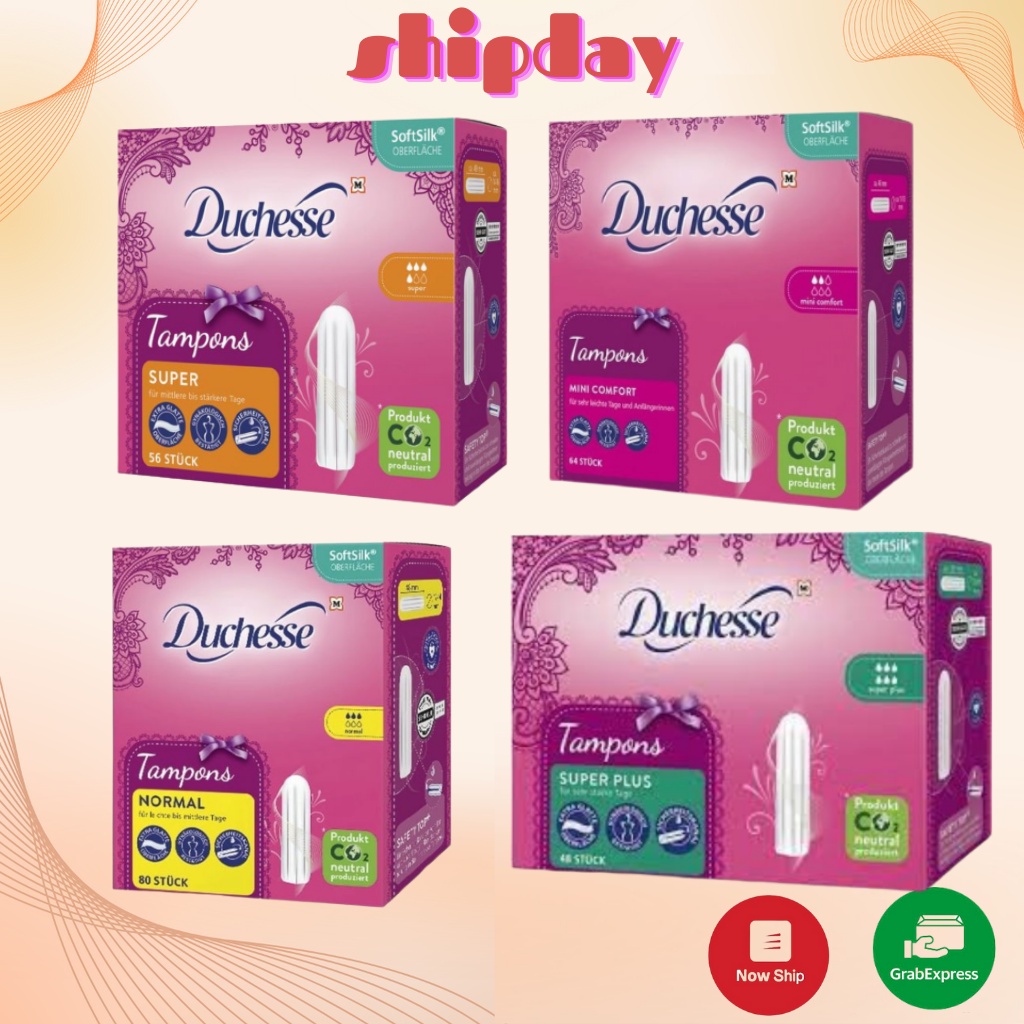 Tampon - Băng vệ sinh Tampon Duchesse/OB/Facelle/Jessa đầy đủ size- Hàng Nội Địa Đức
