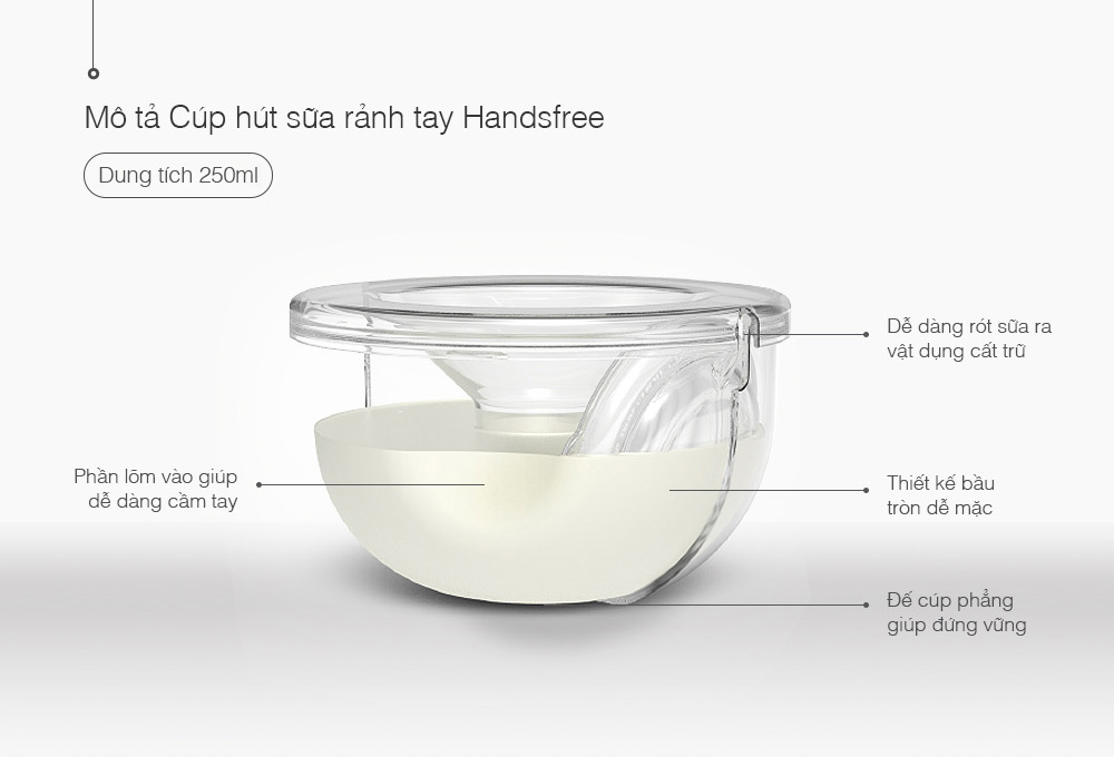 Bộ cup hút sữa rảnh tay spectra handsfree
