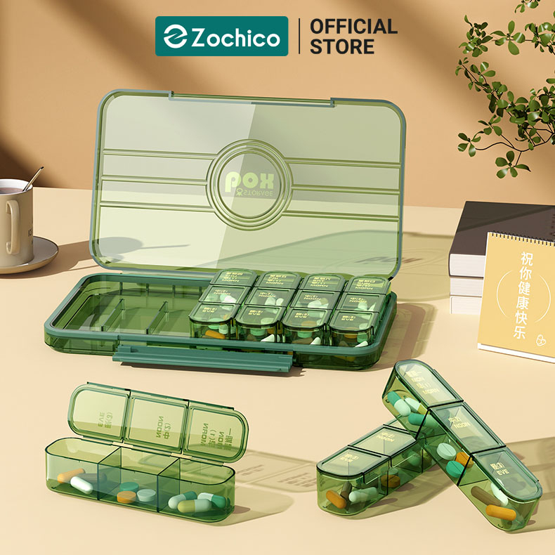 Hộp chia thuốc 21 ngăn dùng trong 7 ngày Zochico