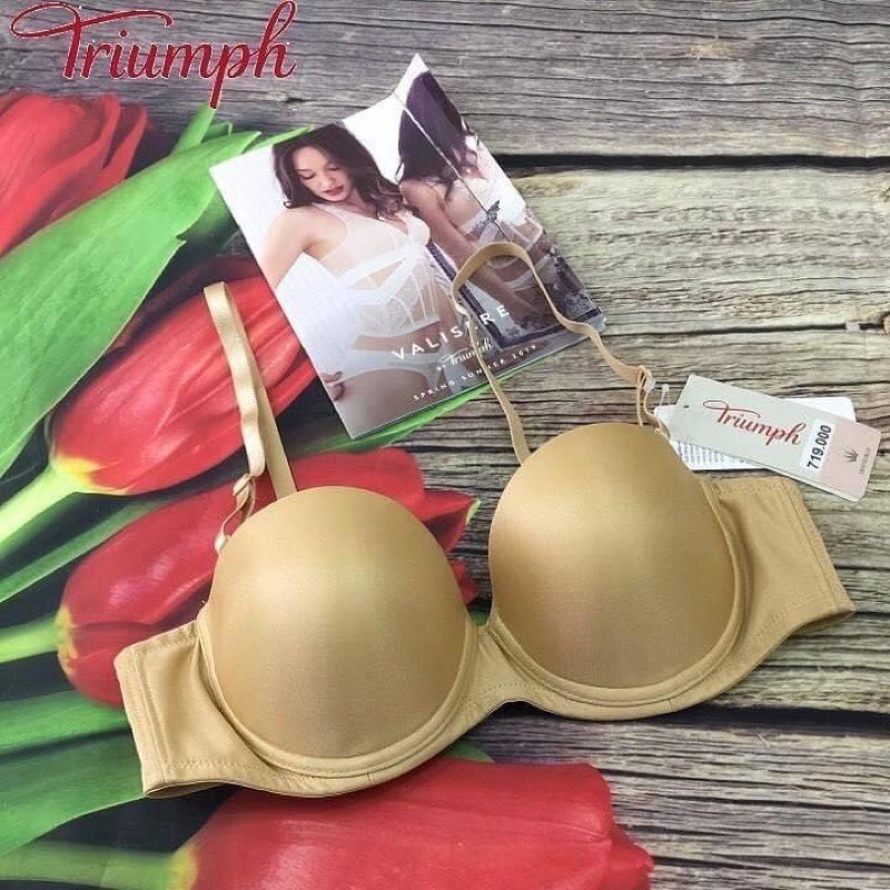 Áo ngực nữ - Áo lót nữ Triumph Maxi 025 cúp ngang có gọng, đệm vừa ôm nâng đẩy ngực màu da
