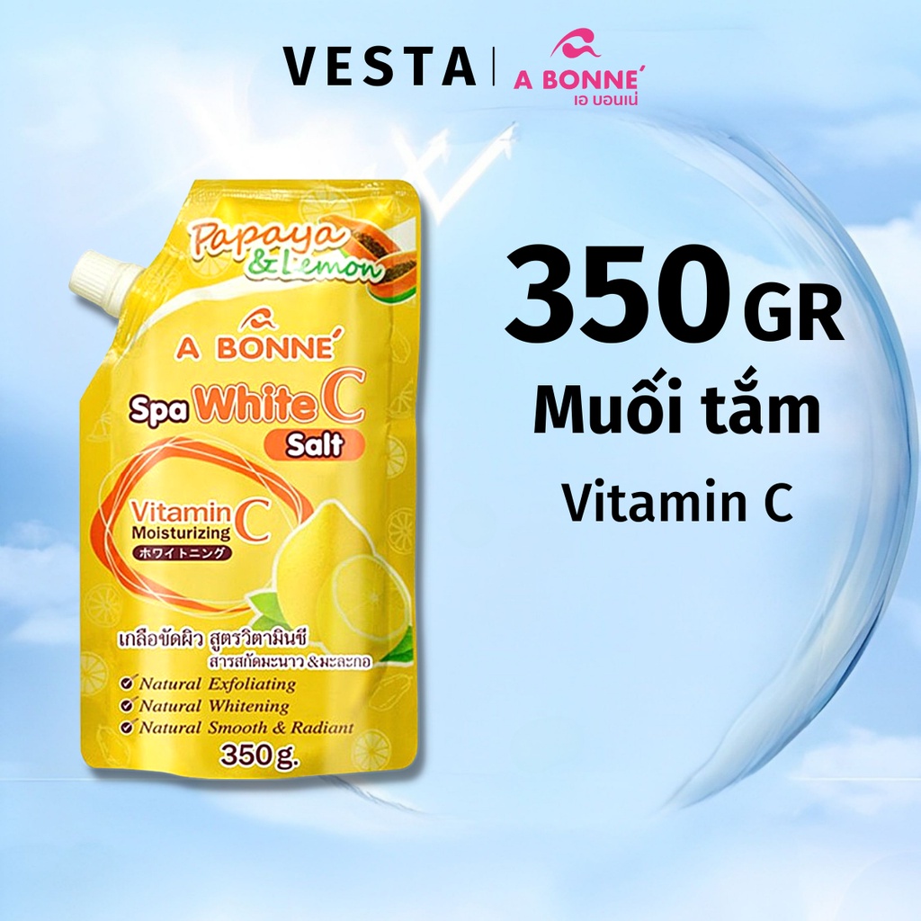 Muối Tắm Sữa Bò A Bonne' Vitamin C - Tẩy Tế Bào Da Chết Body Thái Lan 350gr