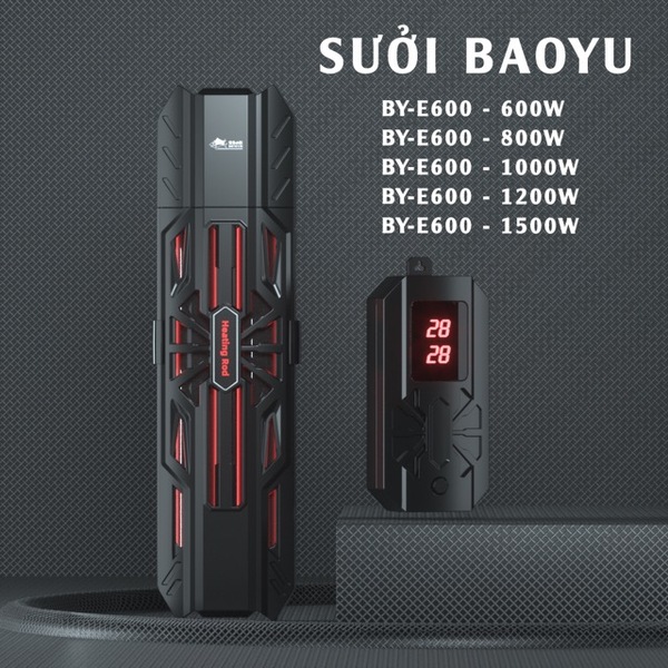 Thanh Sưởi Hồ Cá BAOYU BY E600 1500W (800L->1500L)