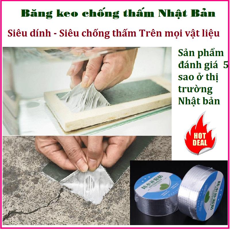 (Combo 2 Cuộn) Băng Keo Siêu Dính Đa Năng, Keo dán chống thấm đa năng cho tường, trần nhà, mái tôn, ống nước..công nghệ Nhật Bản