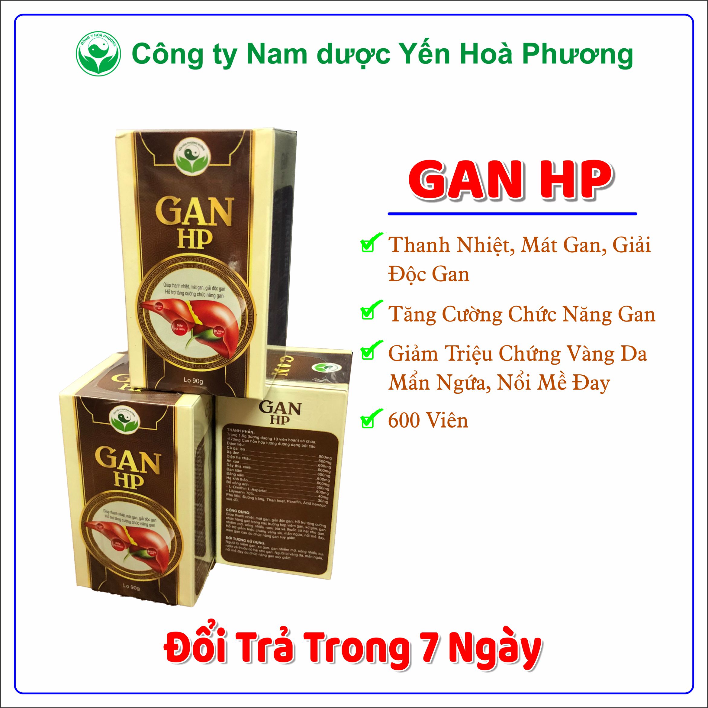 Giải độc gan, hạ men gan, thải độc cơ thể, gan nhiễm mỡ lọ 90g đông y Hòa Phương HP2G
