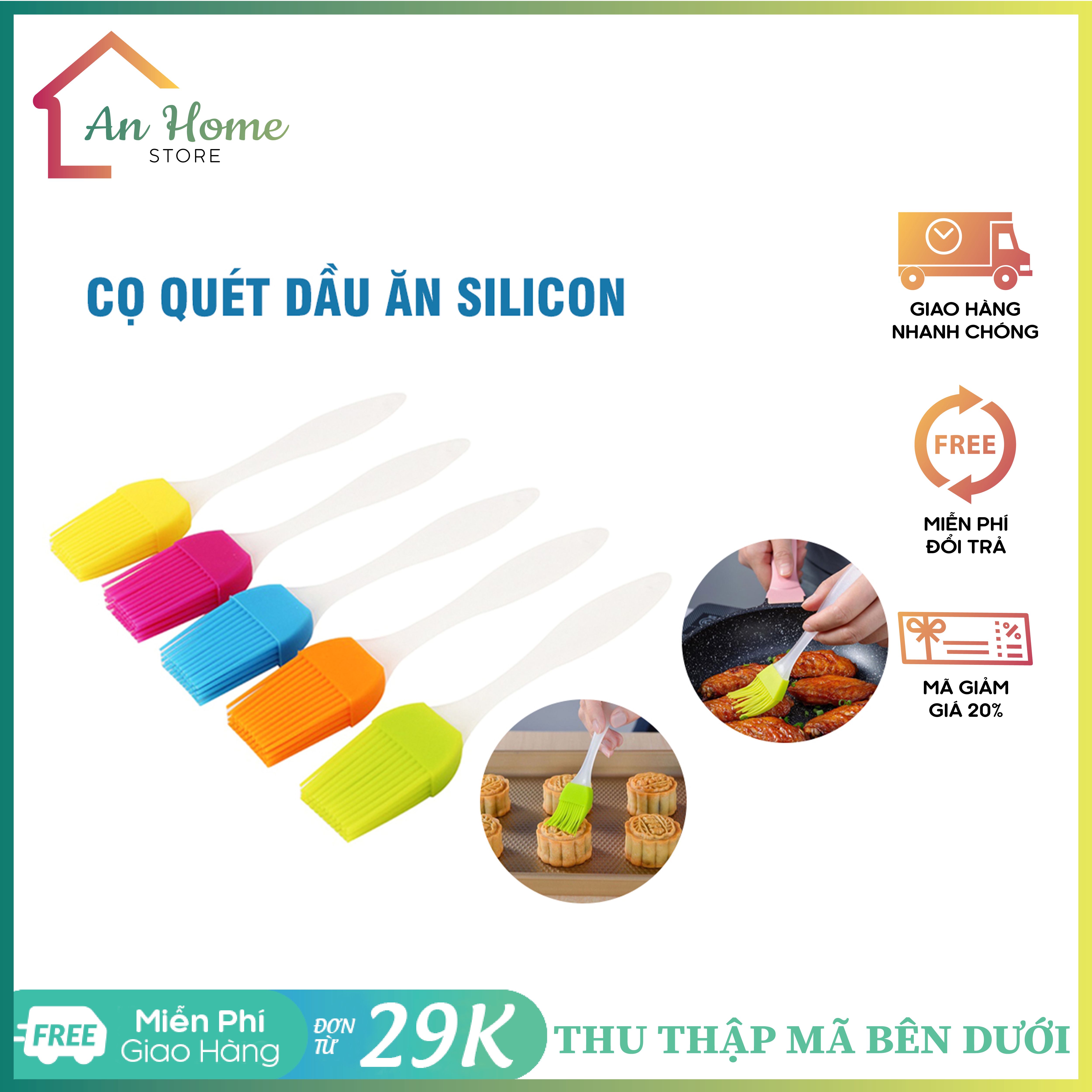 Cọ quét dầu ăn silicon anhome chổi quét gia vị chế biến món ăn