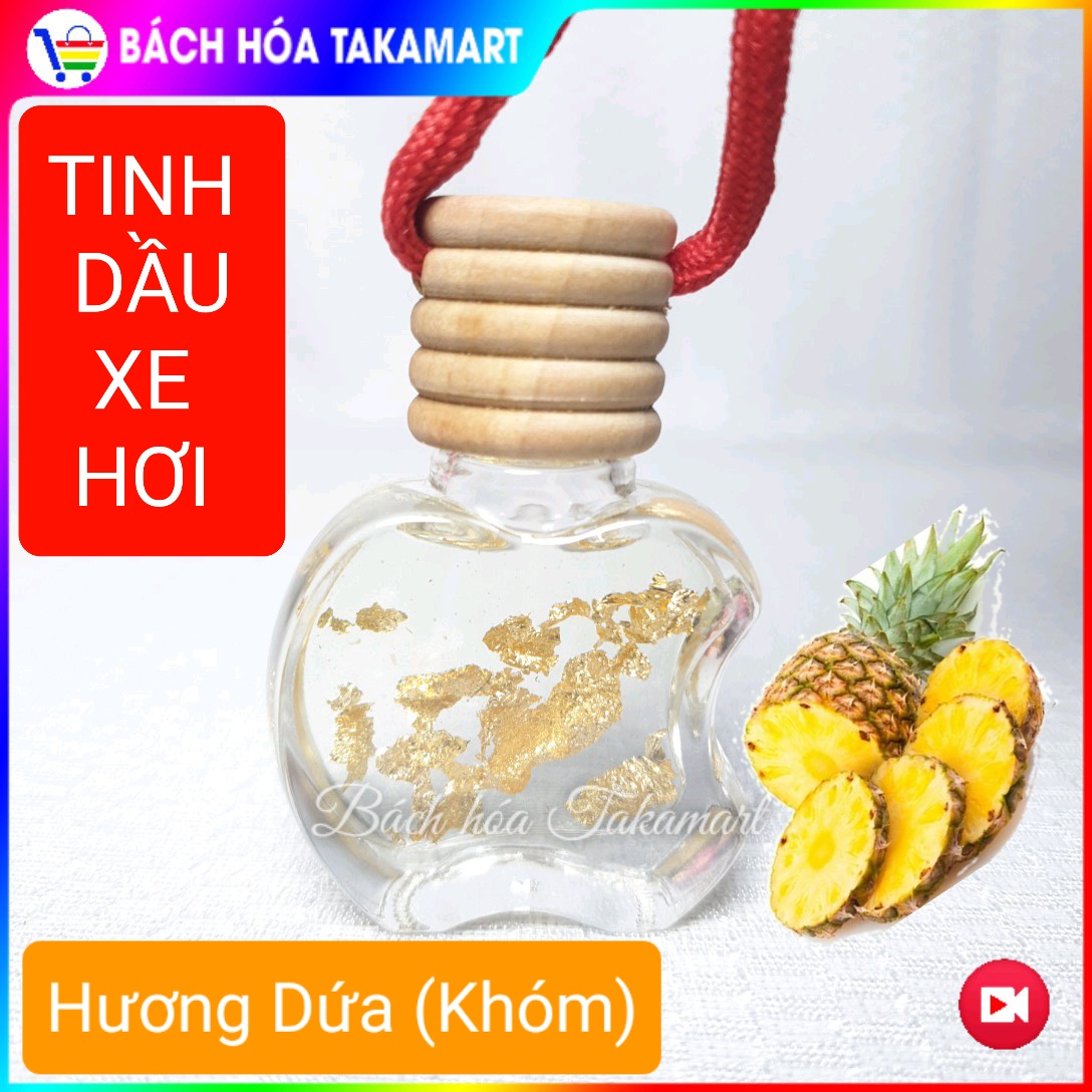 [HCM][Có Video] Tinh dầu treo xe hơi Hương Khóm (Dứa) tinh dầu treo xe ô tô tinh chất tinh dầu thiên nhiên treo phòng tinh dầu đuổi muỗi tinh dầu thơm dịu ngọt tinh dầu thơm treo phòng đồ chơi xe hơi - Bách hóa Takamart