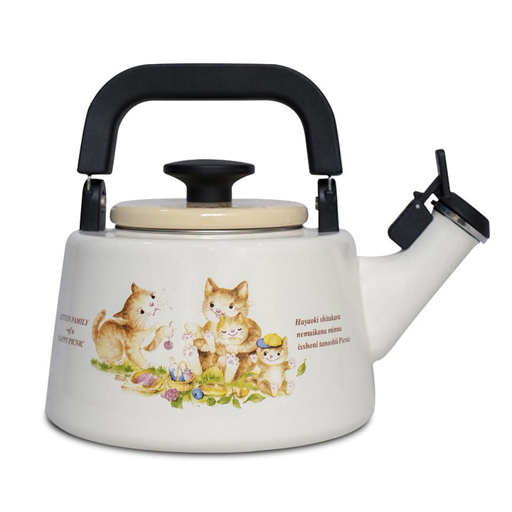 Ấm đun nước đáy từ thép nippon tráng men cao cấp Fujihoro Nhật Bản KIT-2.2WK - Hàng chính hãng, bảo hành 24 tháng