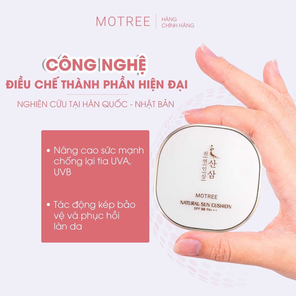 Cushion chống nắng sâm lựu - natural sun cushion spf 50+ pa+++ chính hãng -