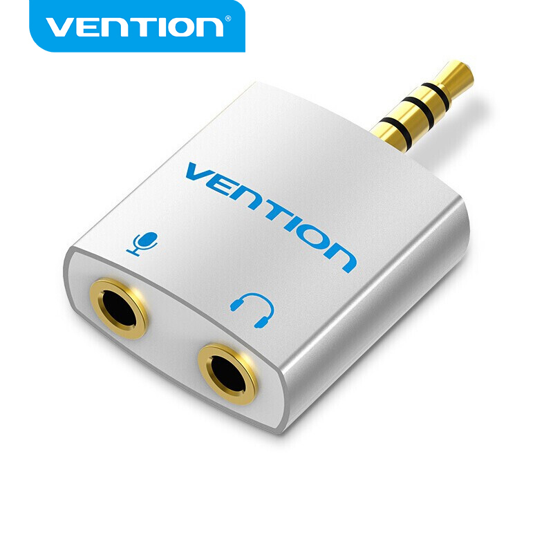 【COD】Vention 3.5mm Tai nghe 3.5mm Bộ chia âm thanh Bộ chuyển đổi kết nối với mic 1 Bộ điều hợp âm thanh nam sang 2 nữ cho tai nghe PC Điện thoại di động