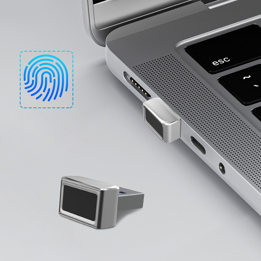USB Đầu đọc dấu vân tay hợp kim kẽm Mini Máy quét sinh trắc học Ổ khóa an toàn đa ngôn ngữ hoạt động thuận tiện xách tay cho Máy Tính Xách Tay PC