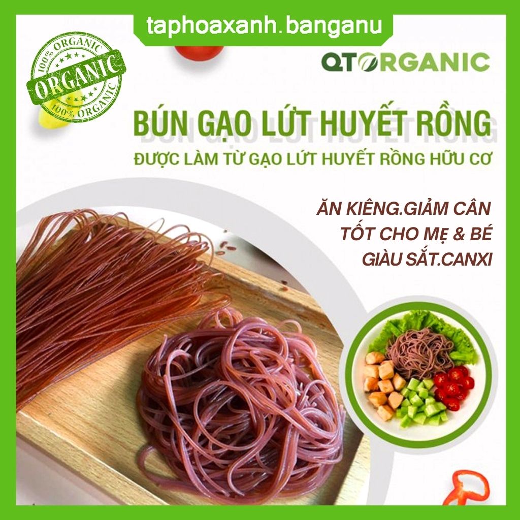 Bún Gạo Lứt Huyết Rồng Hữu Cơ Quảng Trị 250g.100% Organic.Ăn Kiêng.Giảm Cân.Eatclean.Thực Dưỡng.Tốt Cho Mẹ&Bé