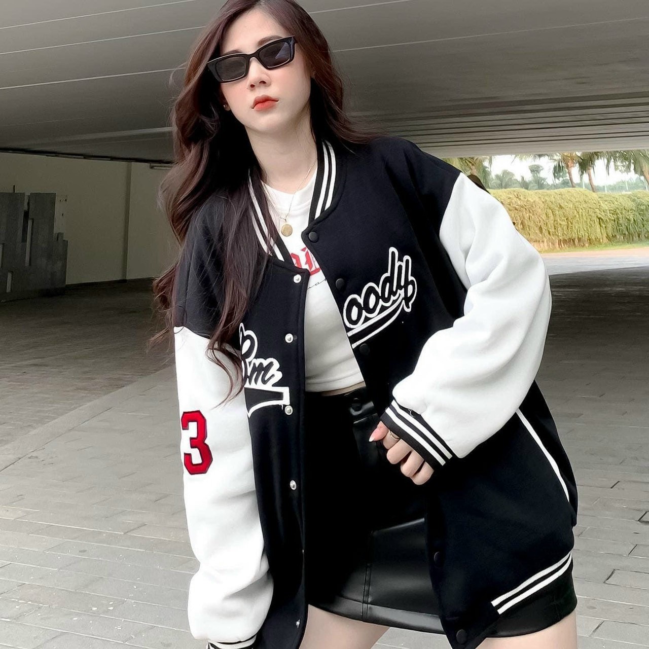 Áo khoác bomber nam nữ bmoody chất dù năng động cao cấp kn009