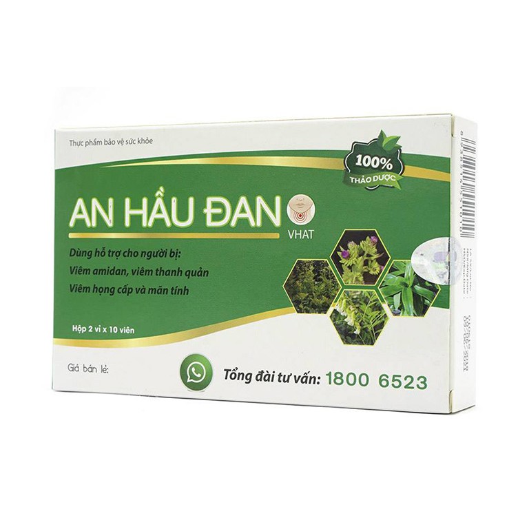 An Hầu Đan viên ngậm thảo giúp giảm ho, long đờm, viêm họng