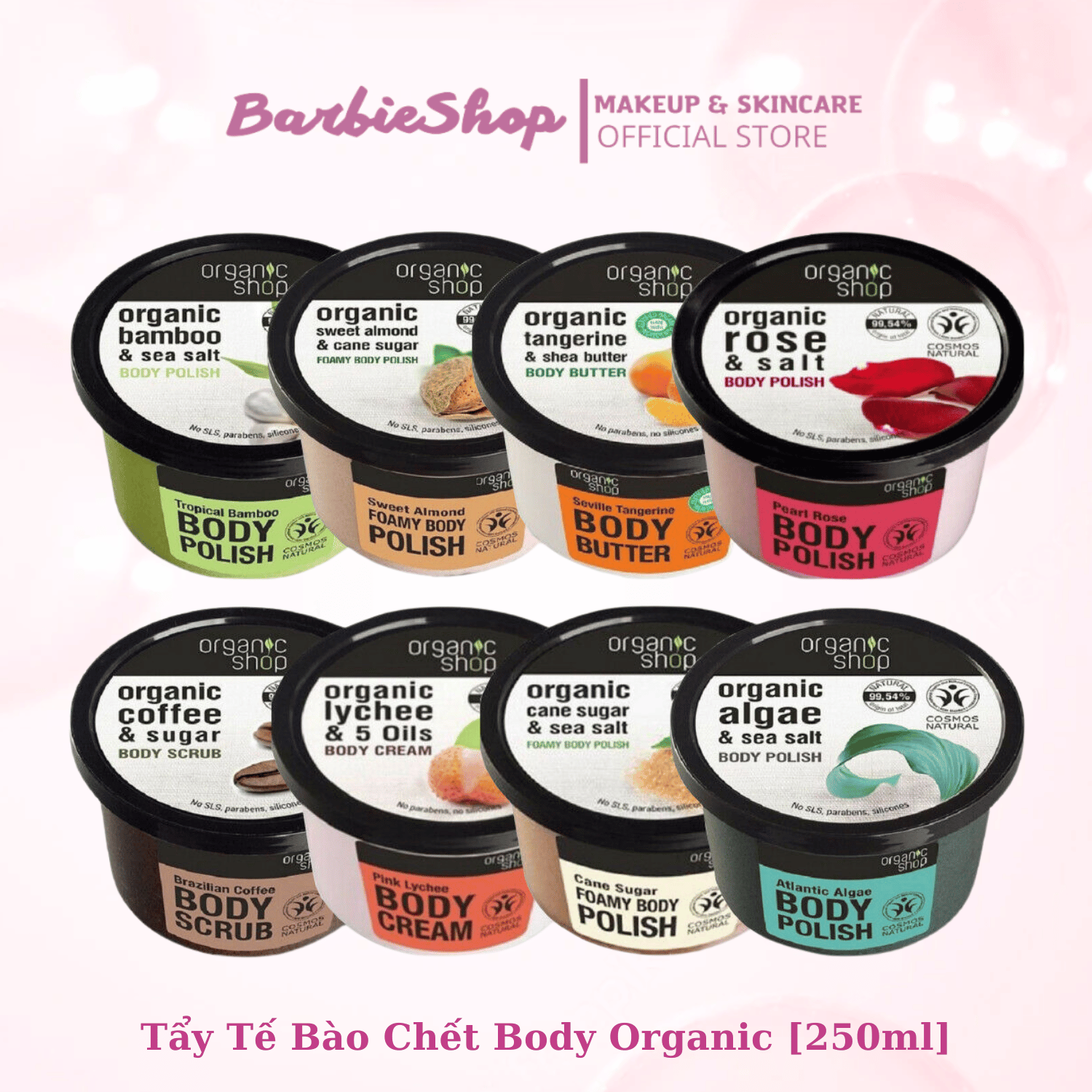 Tẩy Tế Bào Chết Body Organic 250ml (Đủ Mùi)