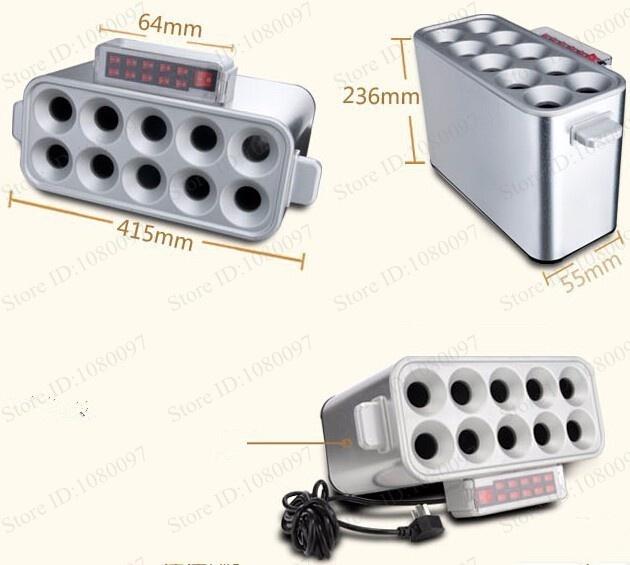 Máy làm trứng cuộn xúc xích 10 ống điện công suất 1400w bảo hành 12 tháng