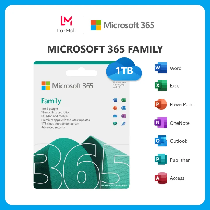 Phần mềm OFFICE 365 Family 32BIT/64 1 YR - 6 Users