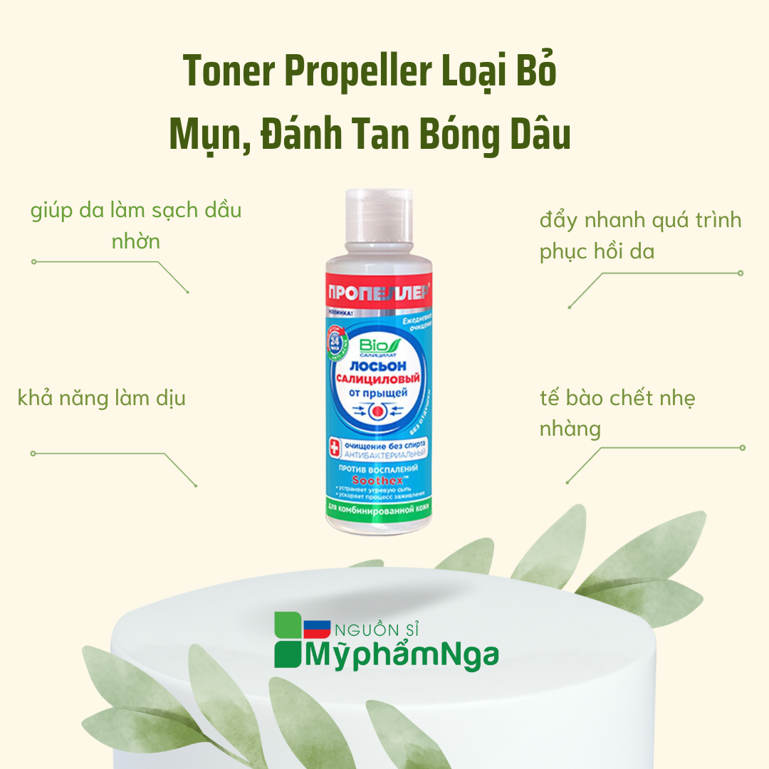Toner giảm mụn Propeller SOS xanh lá