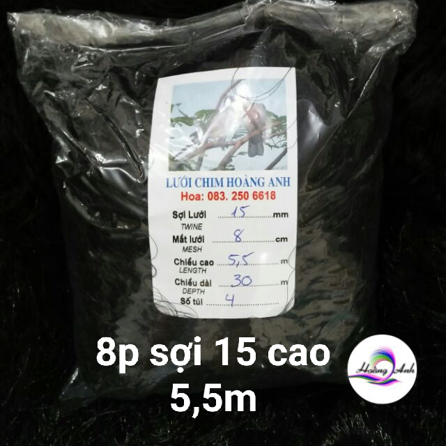 Lưới bẫy chim bồ câu ,cu gáy cao 6m 8p
