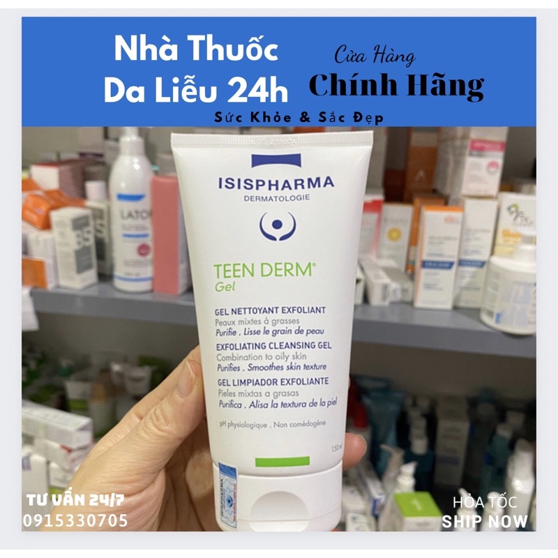 Isis pharma teen derm gel 150ml sữa rửa mặt