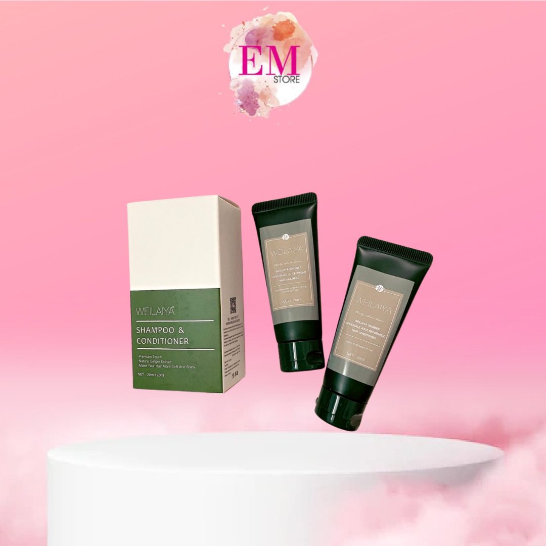 Bộ dầu gội gừng Weilaiya Shampoo & Conditioner kích mọc tóc mini size