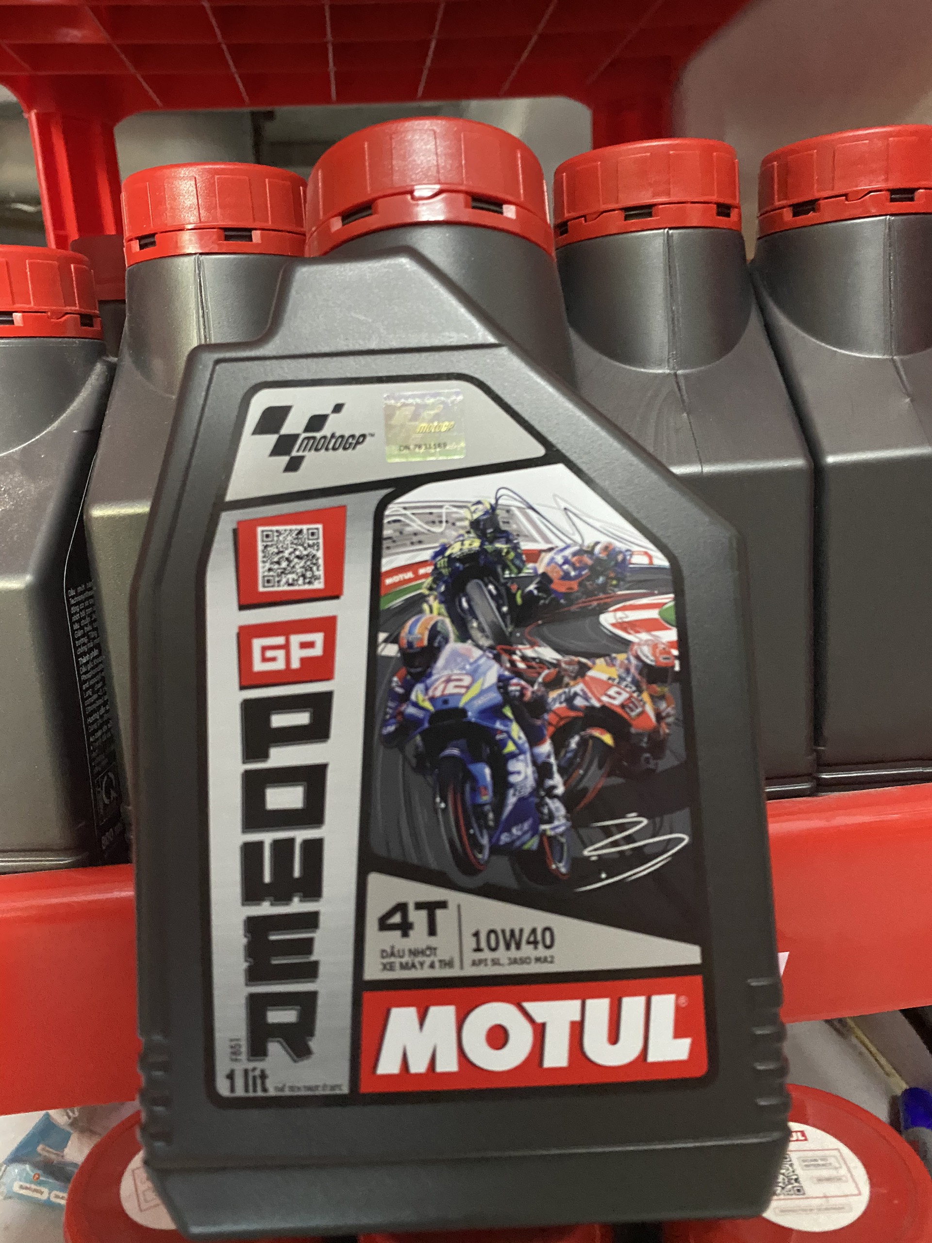 Dầu nhớt motul moto gp power 4t 10w40 ma2 chai 1l