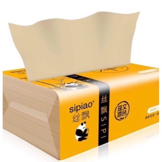 giấy ăn gấu trúc sipiao mềm mịn (bịch 300 tờ) 1